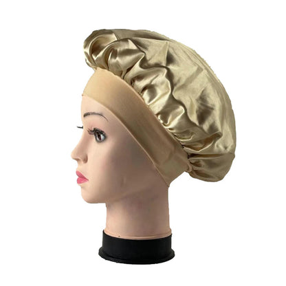 Women Shower Cap Sleeping Satin Bonnet Lace-up Bow Waterproof Women Braids Curly Night Hat Beauty Parlor Cap Salon Hat