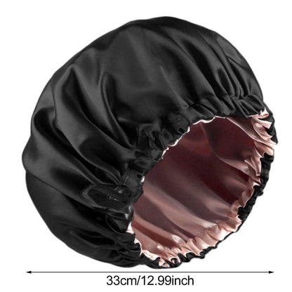 Women Shower Cap Sleeping Satin Bonnet Lace-up Bow Waterproof Women Braids Curly Night Hat Beauty Parlor Cap Salon Hat