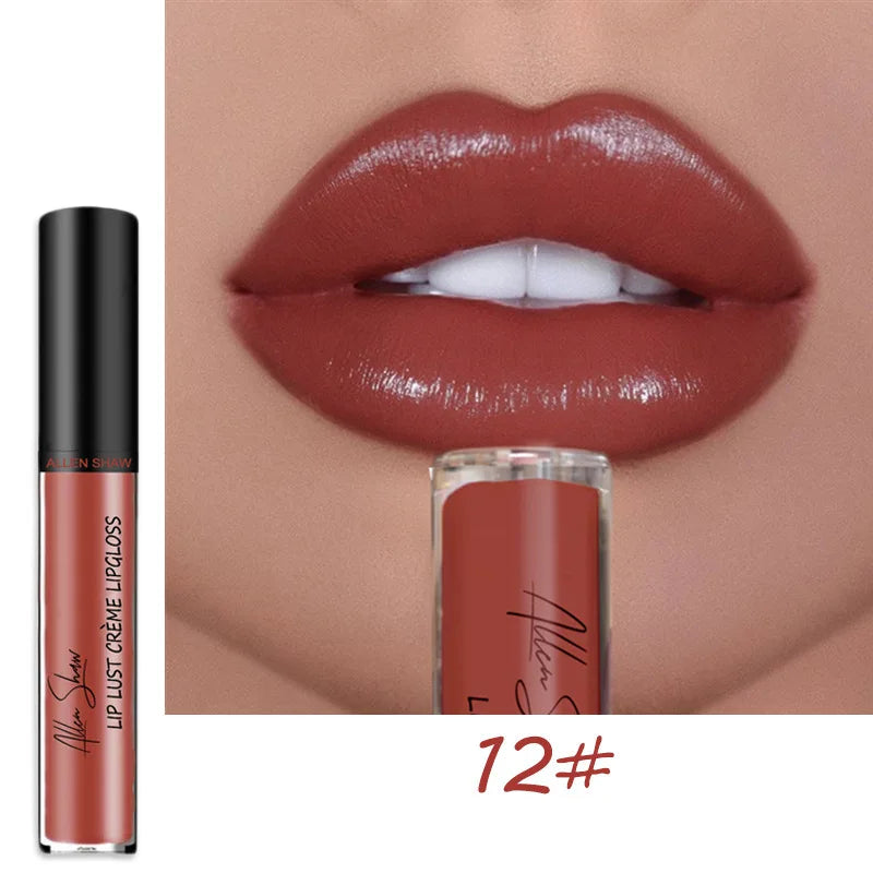 12 Colors Sexy Women Lipstick Waterproof Long Lasting Moisturizing Lip Gloss Vivid Colorful Lip Gloss Women Makeup Lips