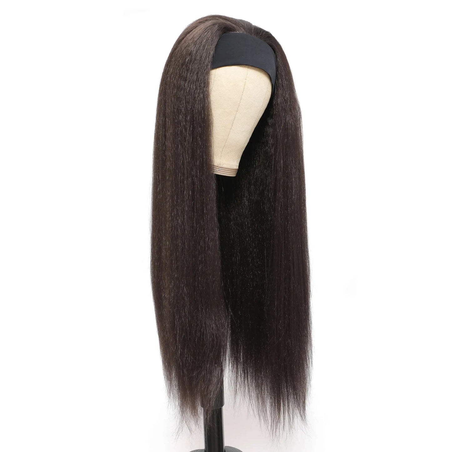 YunRong Synthetic Headband Wig Highlight Wig P30/1B Long Straight Wig For Black Women Daily Party Cosplay Wig